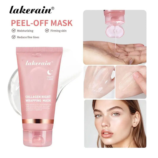 Collagen Peel Off Face Mask Deep Hydration Skin Firming Night Treatment For Youthful Glow
