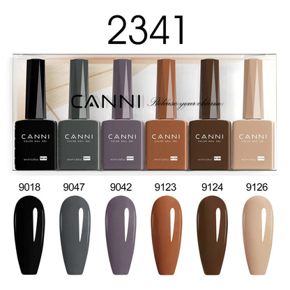 9ml CANNI TPO FREE HEMA FREE Ultra Consistency Nail Gel Polish Set Round Brush Semi Permanent Soak Off UV LED Gel Nail Kit