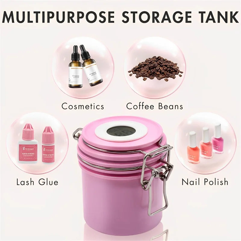 Eyelash Glue Storage Tank Display Temperature Humidity Container Adhesive Stand for False Lashes Extension Grafting Makeup Tools