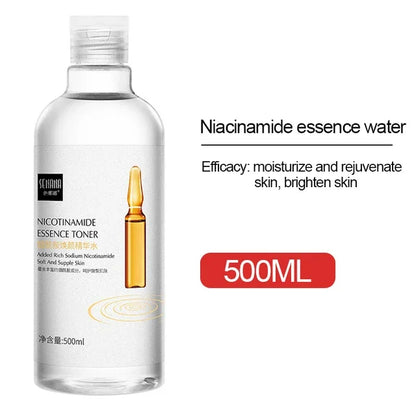 a 500ml  Large Capacity Essence Water Niacinamide Improve Dull Hyaluronic Acid Moisturize Dry Skin Facial Beauty Care Toner