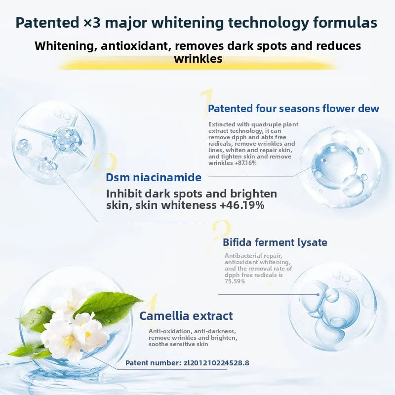 OHBT Camellia Face Cream, Plant Whitening Anti-wrinkle Moisturizing Facial Cream, Antioxidant Brightening Essence Cream 50g