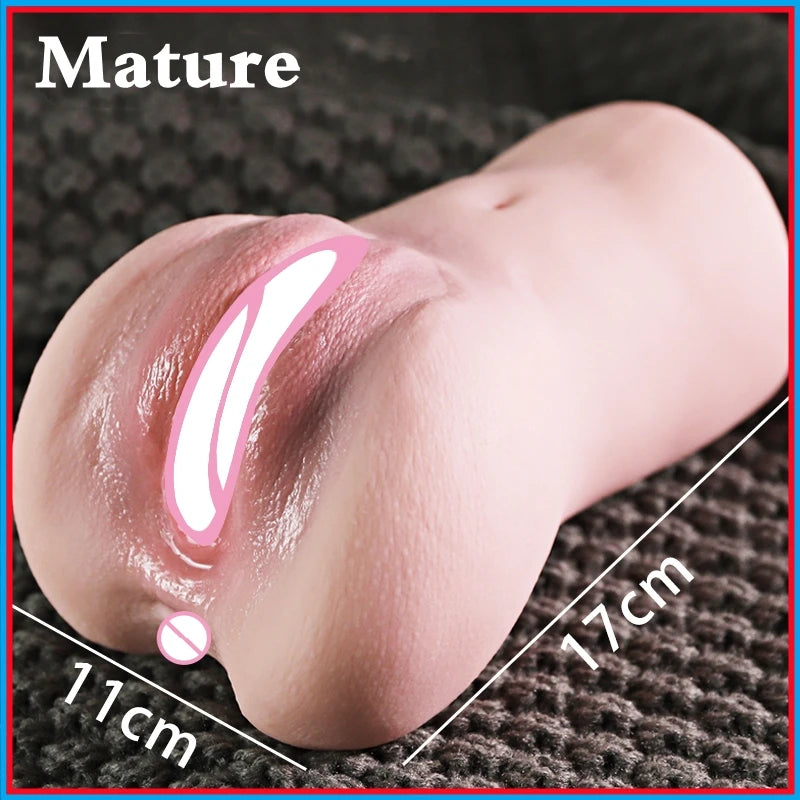 Artificial Vagina Pink Vaginal Dolls Pussy Anus Sucking Penis Deep Throat Male Masturbator Pocket Pussy for Men Adult supplies