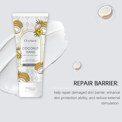 Coconut Hydrating Hand Cream Nourishing Rejuvenating Moisturizing Brightening Smoothing Soothing Anti Cracked Repair Hand Cream