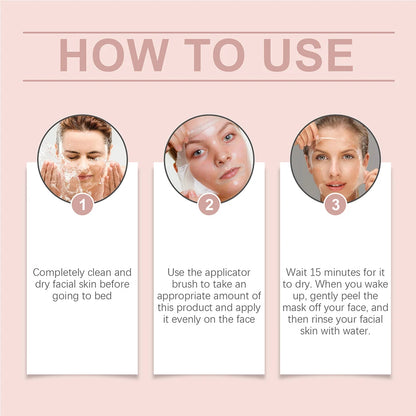 HOYGI Collagen Overnight Wrapping Peel Off Facial Mask Deeply Hydrating Moisturizing Night Wrapping Face Mask Care Cream