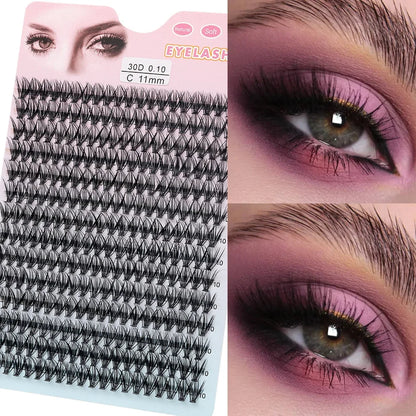 48/60/160/280Pcs Cluster Natural Eyelashes Extensions Lashes Clusters False Eyelash Clusters Extensions Individual Lashes Makeup