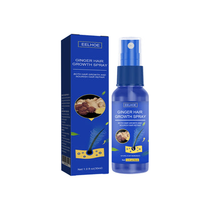 Ginger Hair Growth Serum Spray Anti Loss Regrowth Hair Growth Oil Essence Scalp Massage Moisturizing Nourish Hair Care Men Women