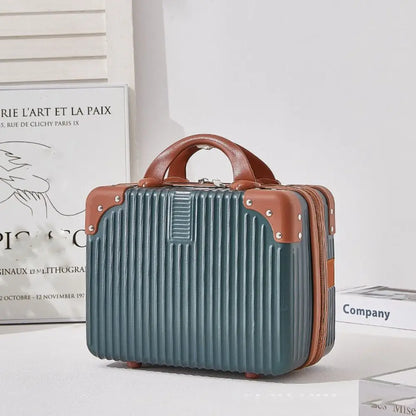 14 inch Lightweight Mini Travel Suitcase Cosmetic Box Waterproof Hand Luggage Organizer Makeup Case Protable Small Boarding Case