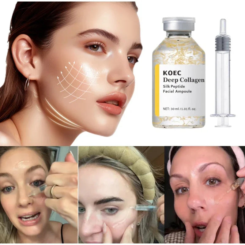 Peptide Intensive Lifting Ampoule,Deep Collagen Face Firming Moisturizing Serum,Glass Skin Tightening Hydration,Korean Skincare