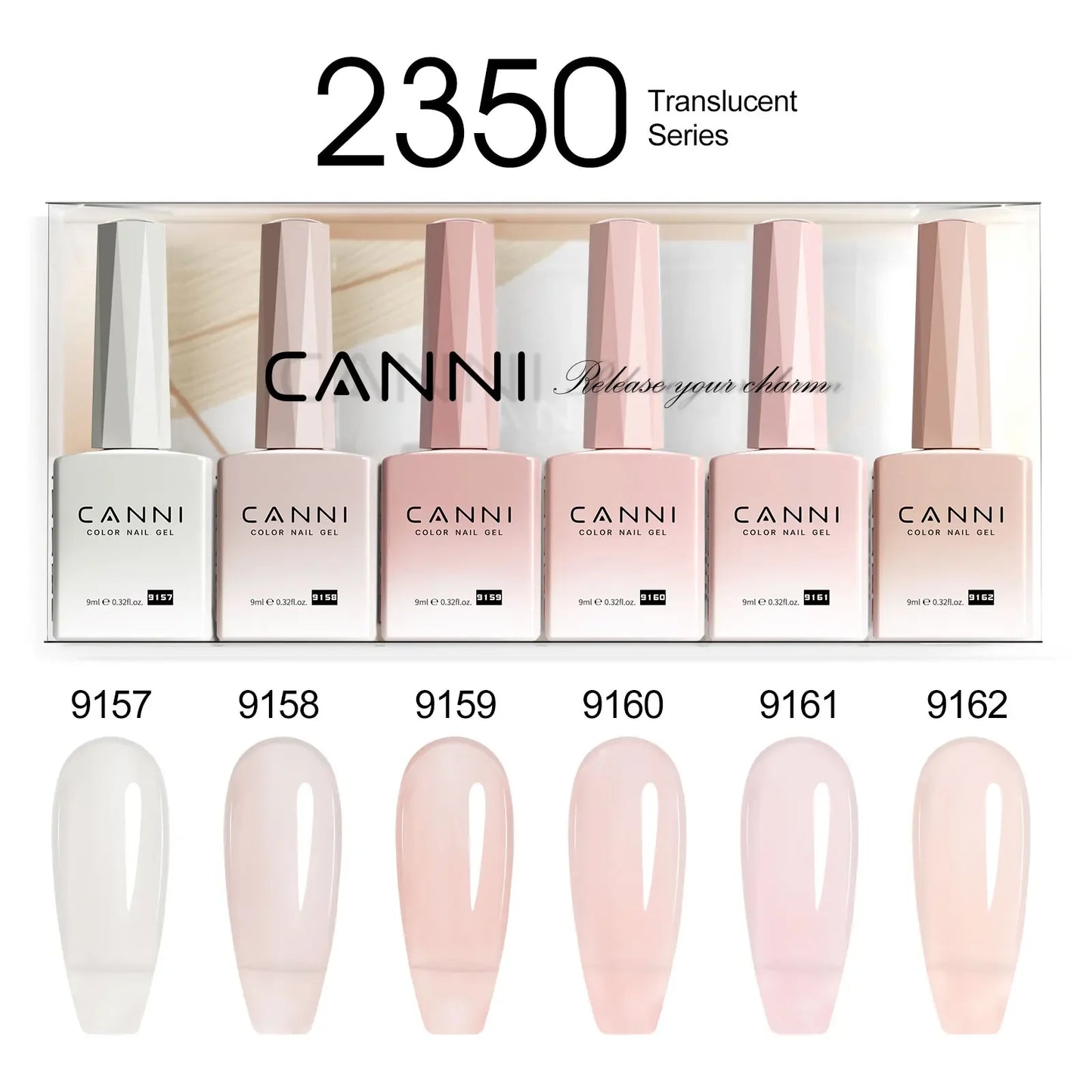 9ml CANNI TPO FREE HEMA FREE Ultra Consistency Nail Gel Polish Set Round Brush Semi Permanent Soak Off UV LED Gel Nail Kit