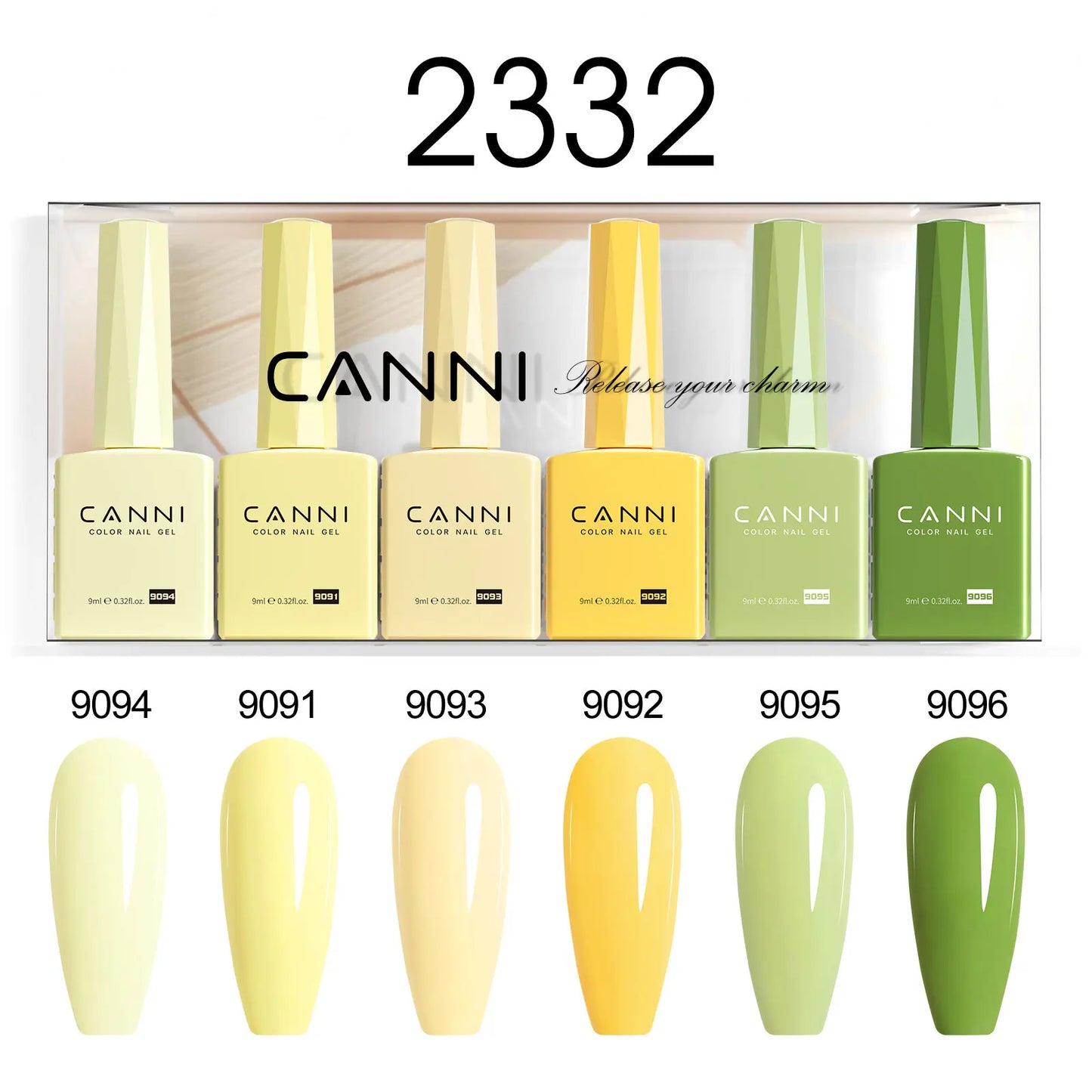 9ml CANNI TPO FREE HEMA FREE Ultra Consistency Nail Gel Polish Set Round Brush Semi Permanent Soak Off UV LED Gel Nail Kit