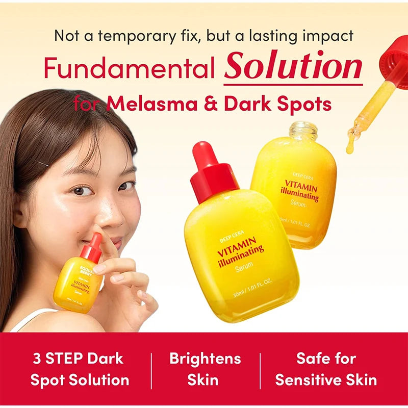 Bakuchiol Vitamin C Plumping Serum,Face Skin Anti-Aging Firming Moisturizing Brightening,Minimize Pore Dark Spot,Korean Skincare