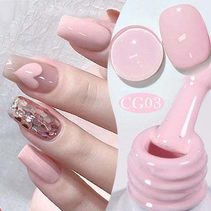 BORN PRETTY 10ml Nude Pink Gel Nail Polish Varnis Semi Permanent Nail Gel Varnish Soak Off UV Gel for Valentine's Day Gift Nails