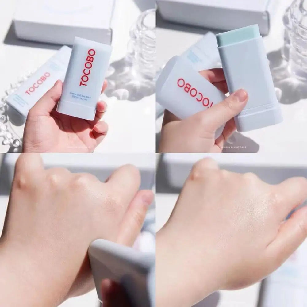 Sunscreen Refreshing Moisturizing Natural Concealer Anti-ultraviolet Cotton Protection Stick Easy Carry Brighten Skin Makeup