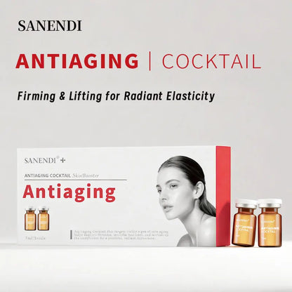 Sanendi Cocktail Serum for Facial Ampoule Hyaluronic Acid Dermapen Purifying Hydrating Skinbooster Korean Skincare Set 7ML*5Vial