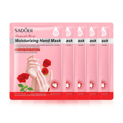 SADOER Rose Moisturizing Hand Mask Whitening Nourishing Anti-aging Hydrating Hand Exfoliating Gloves Hands Skin Care Products