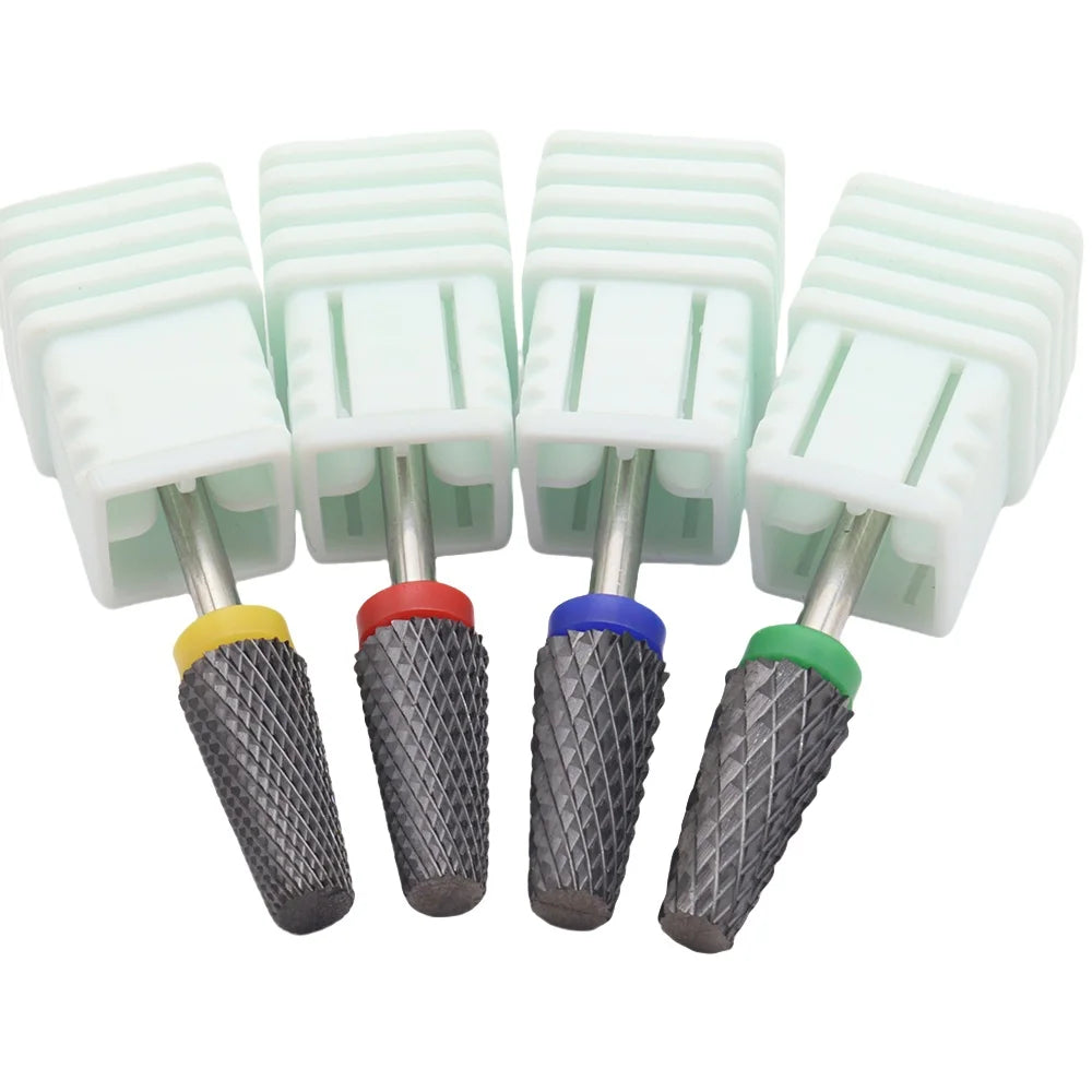 1Pcs Black 5 in 1 Ceramic Nail Drill Bit For Electric Drill Machine 3/32" Shank Milling Cutter Fast remove Acrylic or Hard Gel