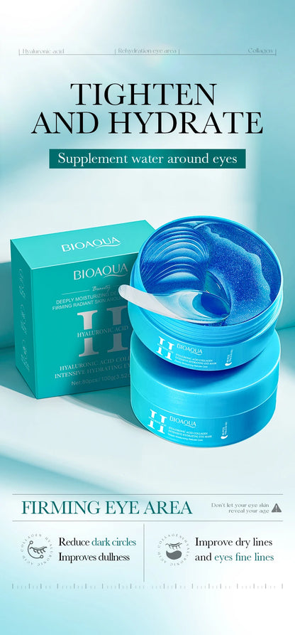 80pcs BIOAQUA Crystal Collagen Eye Mask Anti Dark Circles Anti-Wrinkles Moisturizing Whitening Anti-Aging Retinol Eye Patches