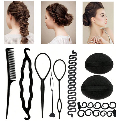 Centipede Braid Hair Tool Lazy Bun Maker Hair Accessories Kit French Braid Tools Hair Braiding Accessories for Women Hair Stylin