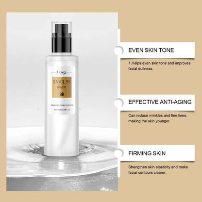 HOYGI Snail Mucin Essence Hydrating Soothing Reduce Fine Lines Deep Moisturizing Revitalize Dull Skin Gentle for All Skin Types