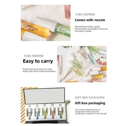 JEAN MISS 1 Set 5Pcs Women Fragrance Perfumed Long Lasting Flower Fruit Fragrance Lady Parfume Gift Box Set Perfumed