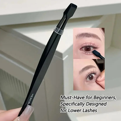 2Pcs Eyelash Tweezer Set Lash Pick Up Clip Pointed Flat Clip Lash Grafting Item Lower Eyelashes Applicator Portable Makeup Clamp