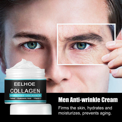 Anti-Wrinkle Cream for Men Mild Moisturizing Removing Wrinkles Firming Lifting Neck Fade Fine Lines Anti-Aging Facial Treatment