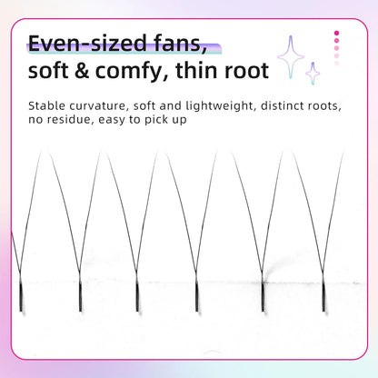 Yelix 2D Y Shape Eyelashes Extension Hand Woven Premium B C D L M Natural Single Tip Lashes Supplies Makeup Mesh Net Cross Lash