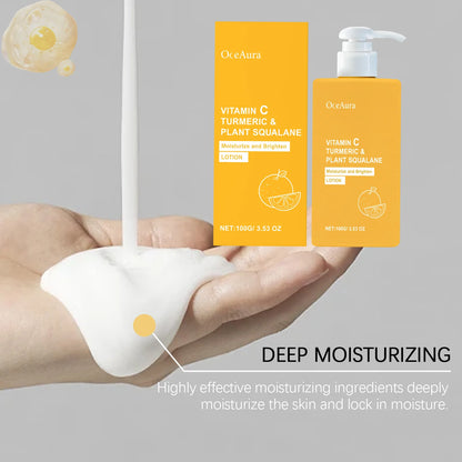 Turmeric Vitamin C Brightening Body Cream Deep Moisturizing Gentle Exfoliation Improve Dullness Even Skin Tone Nourishing Lotion