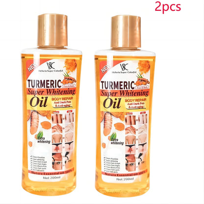 200ml Turmeric Essential Oil Facial Body Massage oil Moisturizing Diffuser Aromatherapy Brightening Smoothing Skin Care