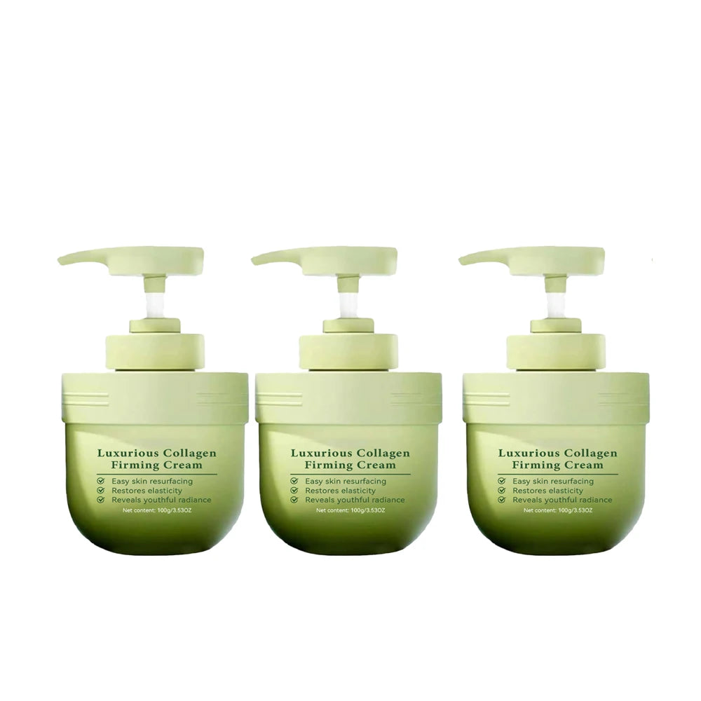 Deep Nourishing Collagen Body Treatment Cream - 3-Pack Set to Revive Dull, Dry & Rough Skin for All-Over Softness & Radiance.