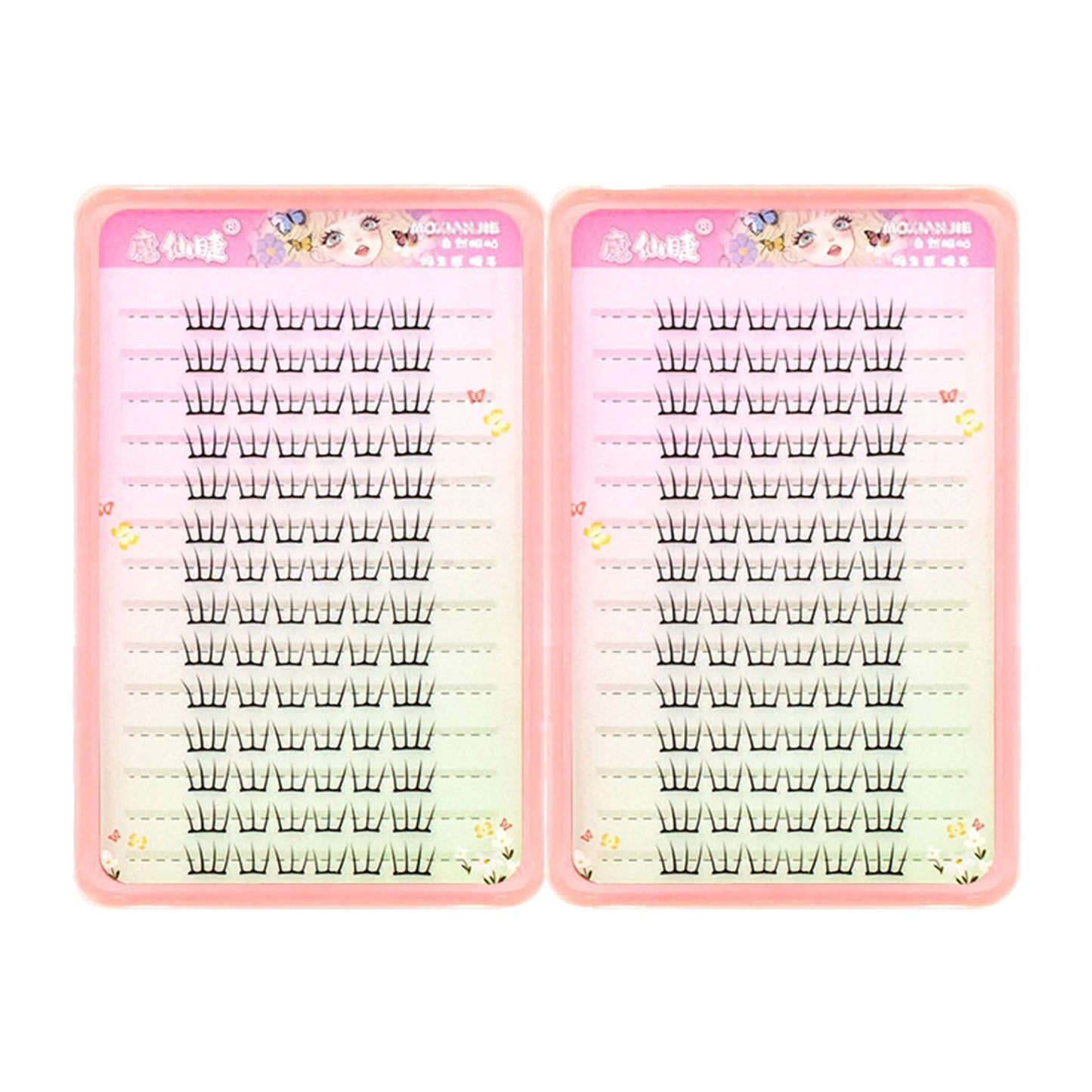 Large Capacity Korean Style Eyelashes Clusters Dense Comics Artificial Eyelashes Perfect Makeup Tool For Girls Enlarge Your Eyes