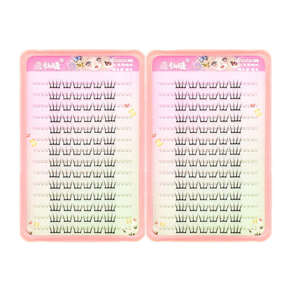 Large Capacity Korean Style Eyelashes Clusters Dense Comics Artificial Eyelashes Perfect Makeup Tool For Girls Enlarge Your Eyes