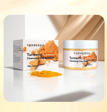 Turmeric and Lemon Deep Cleansing and Pore-Minimizing Clay Mask; Exfoliating and Brightening Clay Mask; Used for Skin Repair.