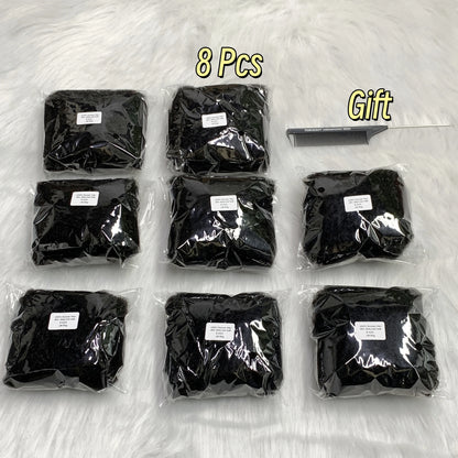 30g/Pc QVR Afro Kinky Bulk Human Hair Extensions Natural Black for Braiding 8" Remy Bulk Hair for Dreadlocs Braids Drop Shipping