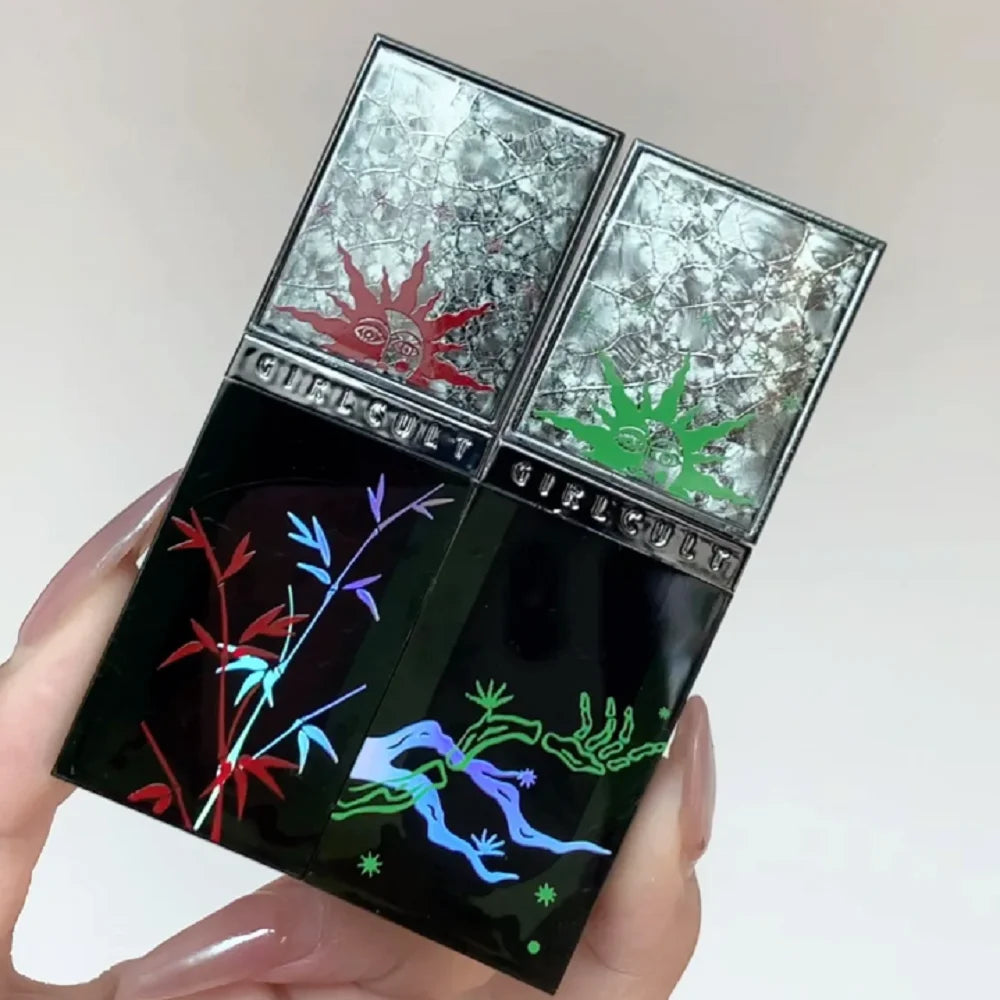 Girlcult Shimmer Lipgloss Green Chameleon Glitter Pearlescent Lipstick Longlasting Hydrating Lipshade 3.5g Girlcut Cosmetic