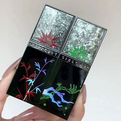 Girlcult Shimmer Lipgloss Green Chameleon Glitter Pearlescent Lipstick Longlasting Hydrating Lipshade 3.5g Girlcut Cosmetic
