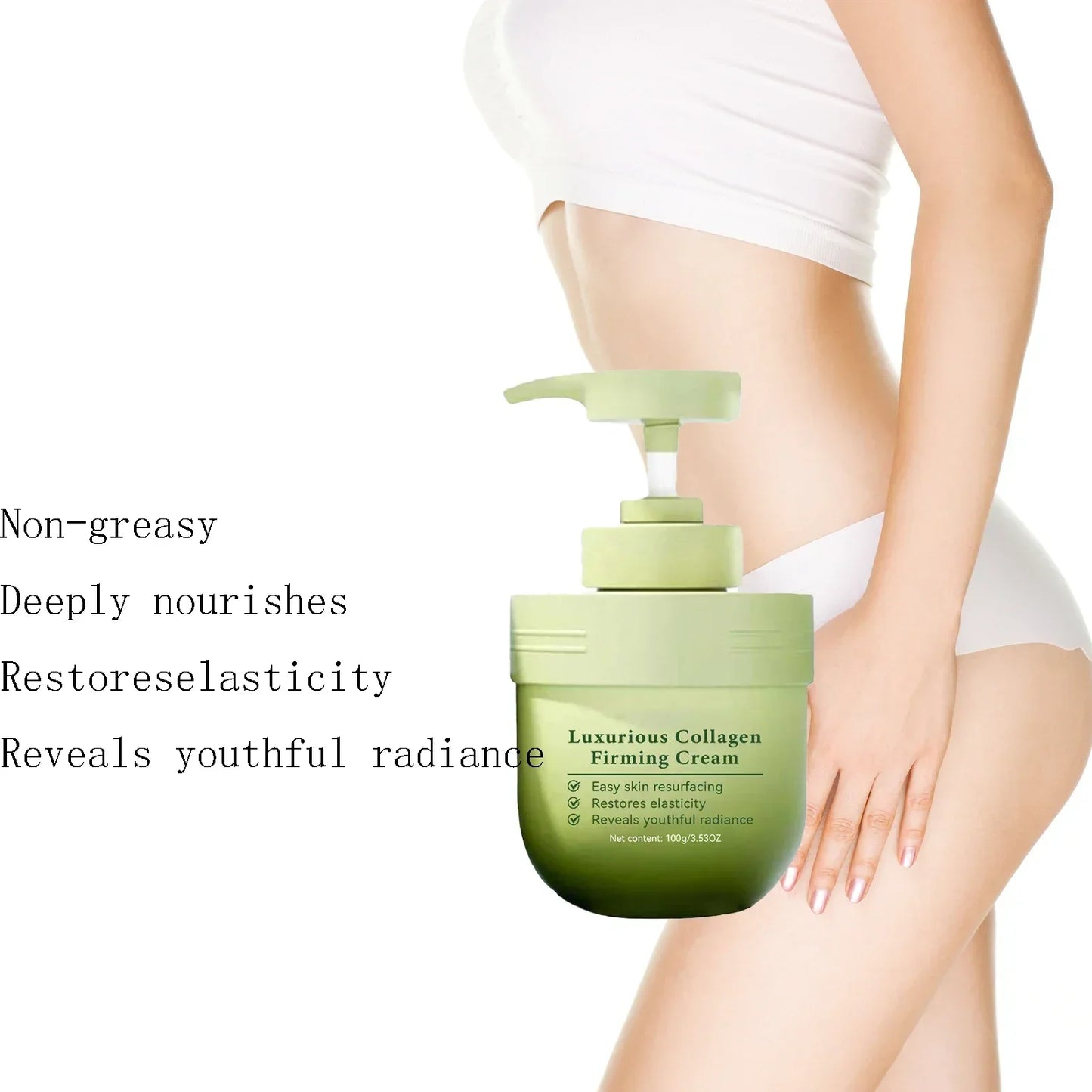 Deep Nourishing Collagen Body Treatment Cream - 3-Pack Set to Revive Dull, Dry & Rough Skin for All-Over Softness & Radiance.
