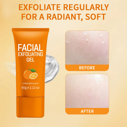 Orange Exfoliating Gel For Facial Body Gentle Orange Facial Scrub Body Cleansing Gel Dead Skin Remover Scrub Skin Cleaning