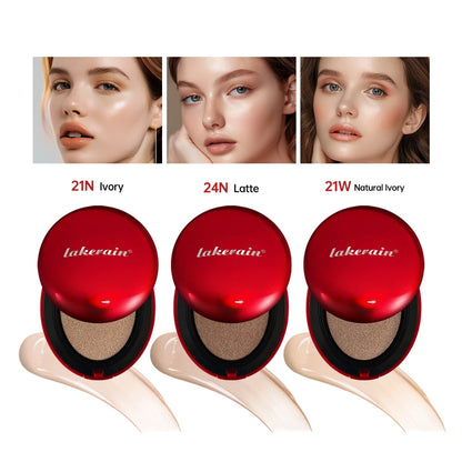 Korean Air Cushion Foundation Natural Moisturizing Coverage 72H Wear Semi-Matte Finish Foundation Women Long-lasting Makeup Base