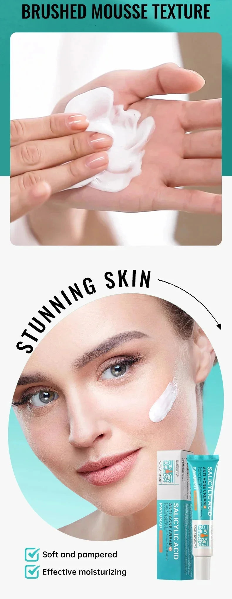 Herbal Acne Removal Face Cream Clears Pimple Scar Black Dots Gel Acne Treatment Shrink Pore Skin Whitening Lightening Ointment
