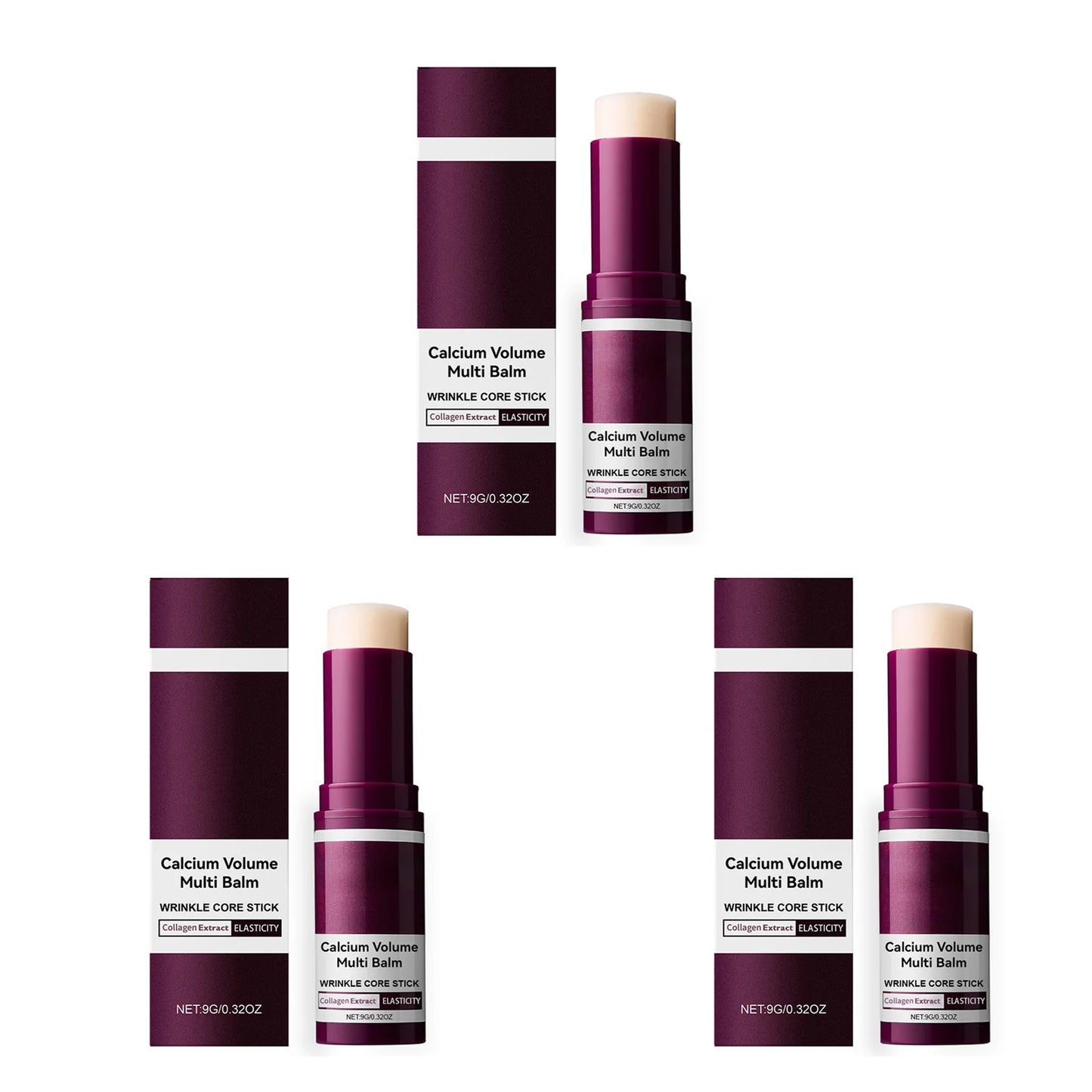 Calcium Volume Multi Balm Hydrating Anti Aging Fade Fine Lines Firming Skin Brightening Nourishing Collagen Moisturing Stick