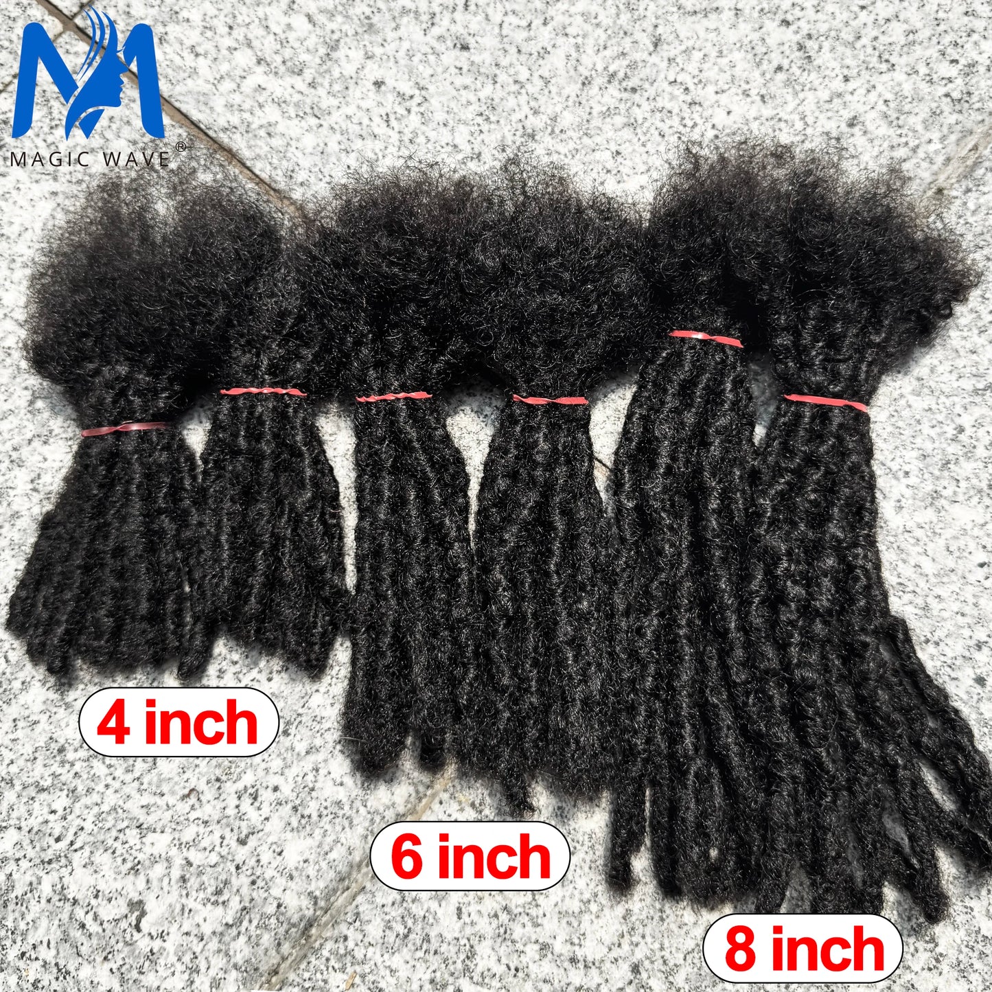 0.6cm Width 4-8 Inch 100% Real Human Hair Inter Loc Extensions Full Handmade Dreadlock Extensions for Men Women Kids Can Be Dye