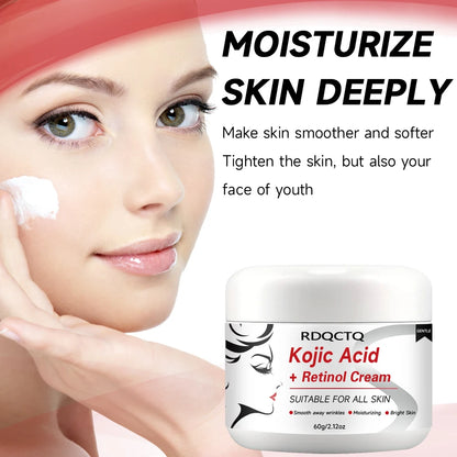 Kojic Acid & Retinol Face Cream: Gentle Hydration for Smooth, Radiant Skin – Daily Moisturizer for All Skin Types 30/60g