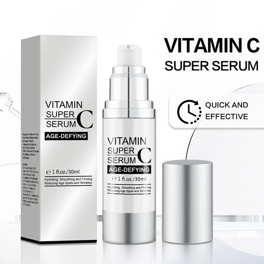 Vitamin C Super Serum 30ml Anti-Aging, Brightening & Hydrating Facial Care with Niacinamide & Hyaluronic Acid for All Skin Types