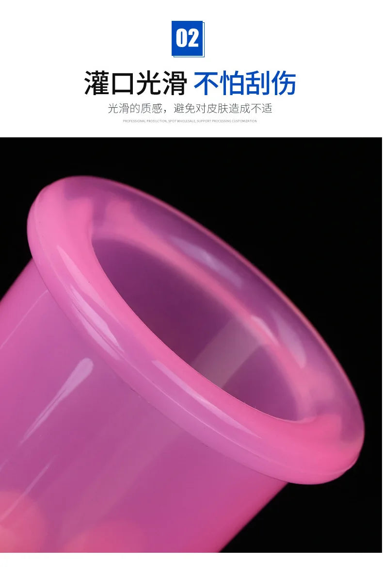 Vacuum Cupping Glass Jar Cellulite Massager For Face Acupuncture Facial Suction Cups Face Neck Lift Skin Scraping Beauty Tool