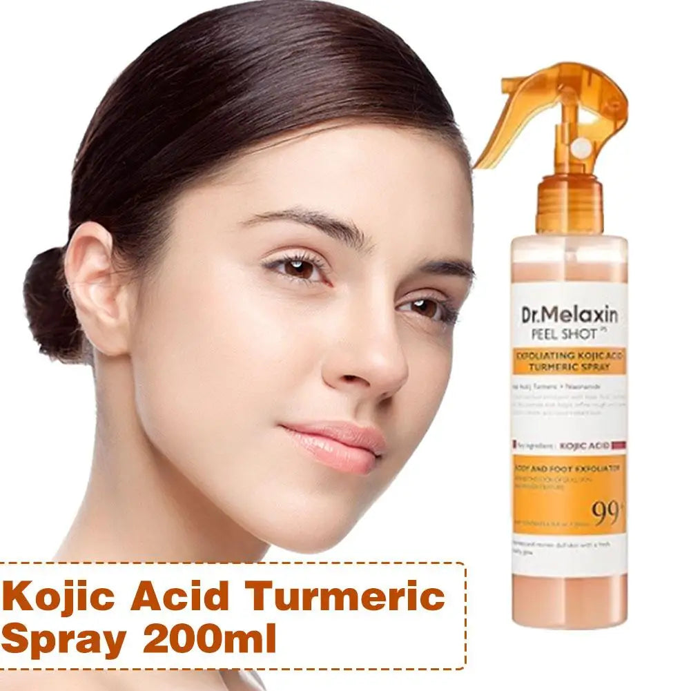 Korean Dr.Melaxin Peel Shot Exfoliating Kojic Acid Turmeric Spray Soothing Moisturizing Brighten Exfoliating Kojic Acid 200ml