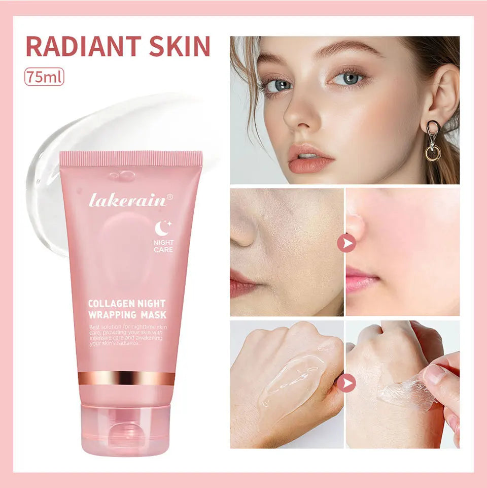 Collagen Peel Off Face Mask Deep Hydration Skin Firming Night Treatment For Youthful Glow