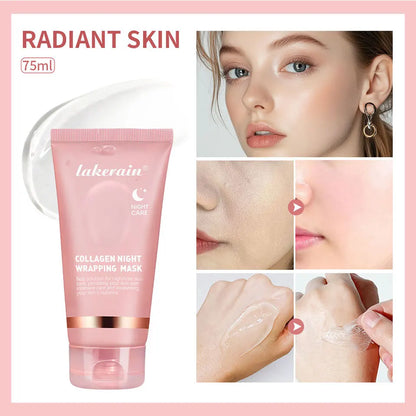 Collagen Peel Off Face Mask Deep Hydration Skin Firming Night Treatment For Youthful Glow
