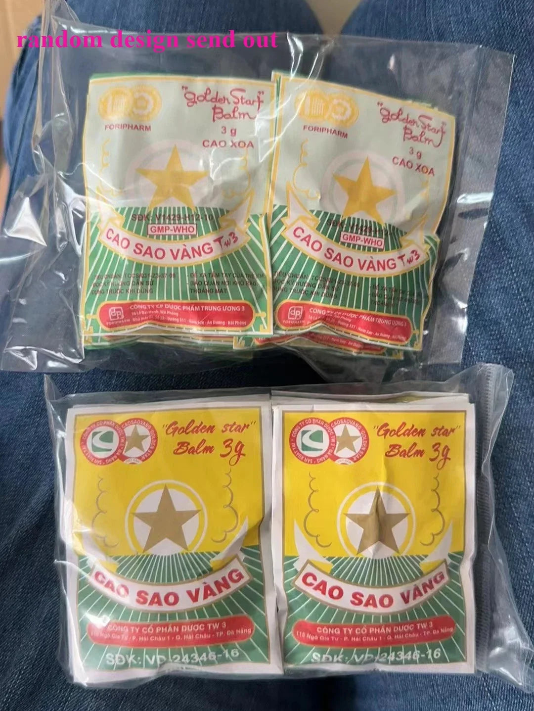 10pcs/bag Newest 3g Cao Sao Vang Vietnam Golden Star Menthol Balm Refreshing Oil for Insect Yellow Tw3 Wholesale (Retail Box)