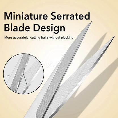 1Pc Eyebrows Scissors Stainless steel Eyelash Facial Hair Nose Hair Scissors Multi-Purpose Hair Trimming Beauty Makeup Scissors